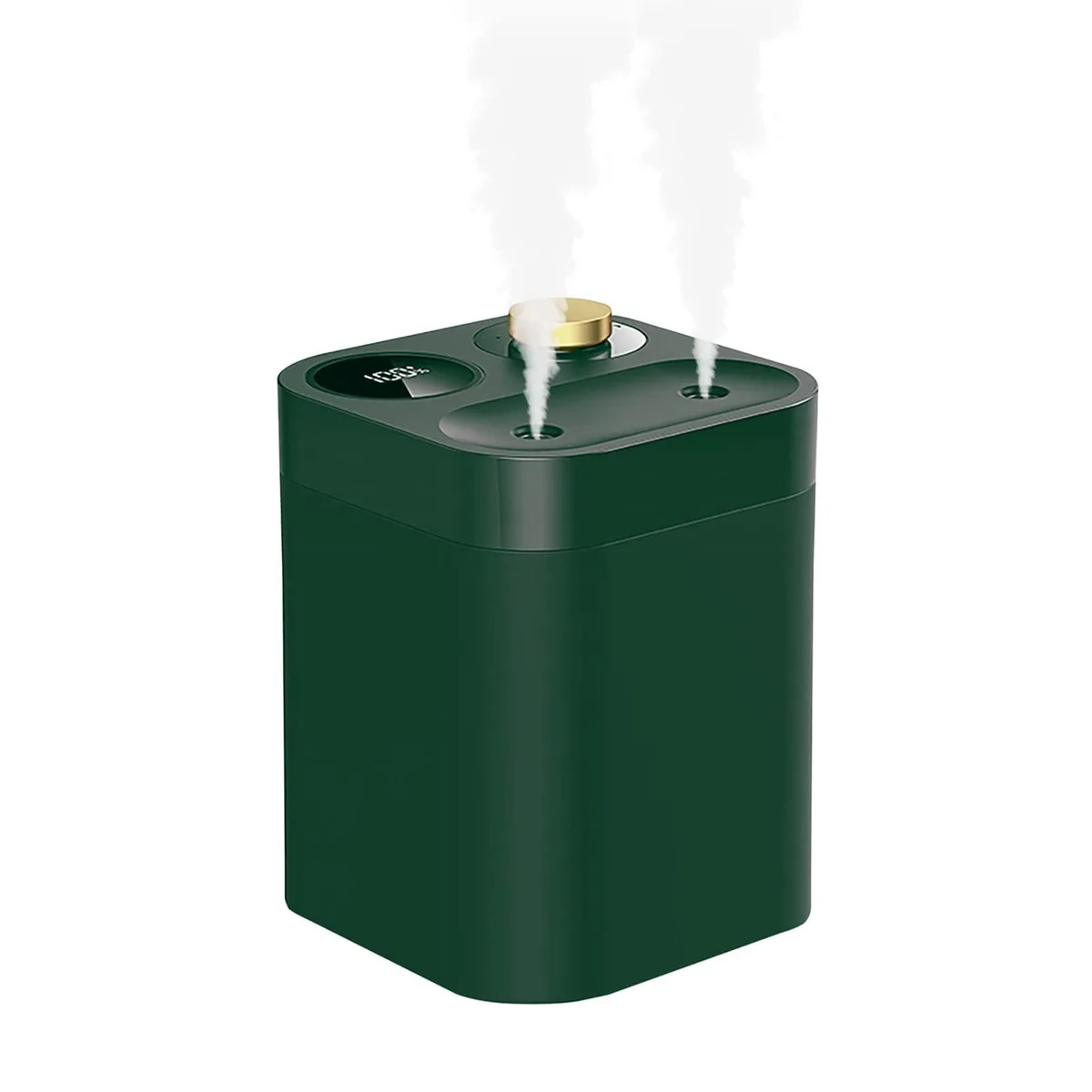 Green cordless humidifier with dual nozzles and 800ml water tank