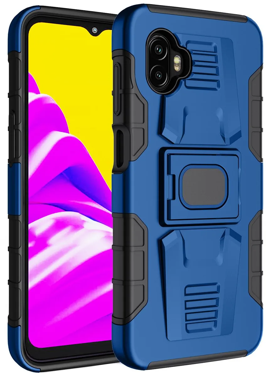 Nakedcellphone Nakedcellphone Rugged Ring Grip Case Blue for Samsung Galaxy XCover 6 Pro (2022, SM-G736) — product photo