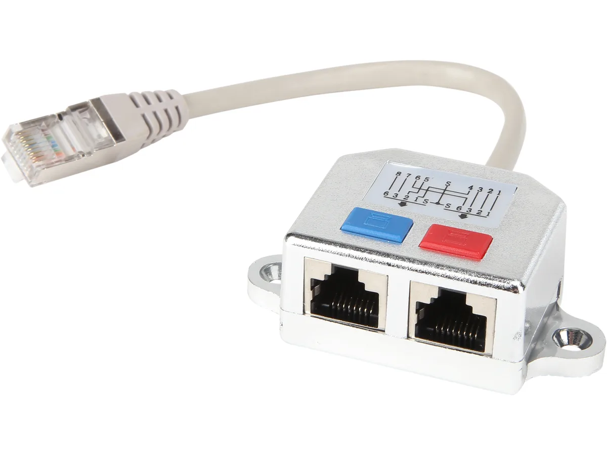 Tripp Lite Tripp Lite N035-001 network ethernet cable 2-to-1 RJ45 splitter 6in — product photo