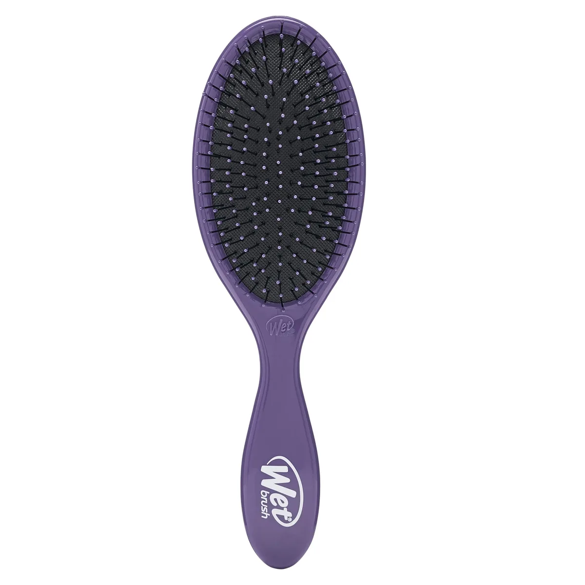 Purple Wet Brush Original Detangler with flexible bristles, compact paddle shape, glossy finish