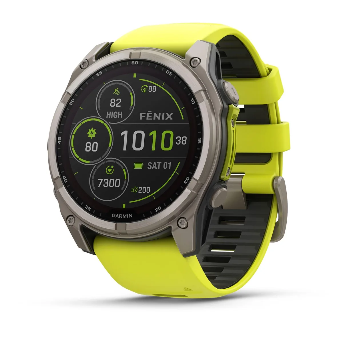 Garmin Garmin fenix 8 Solar Sapphire Smartwatch 51mm Titanium Yellow Band — product photo
