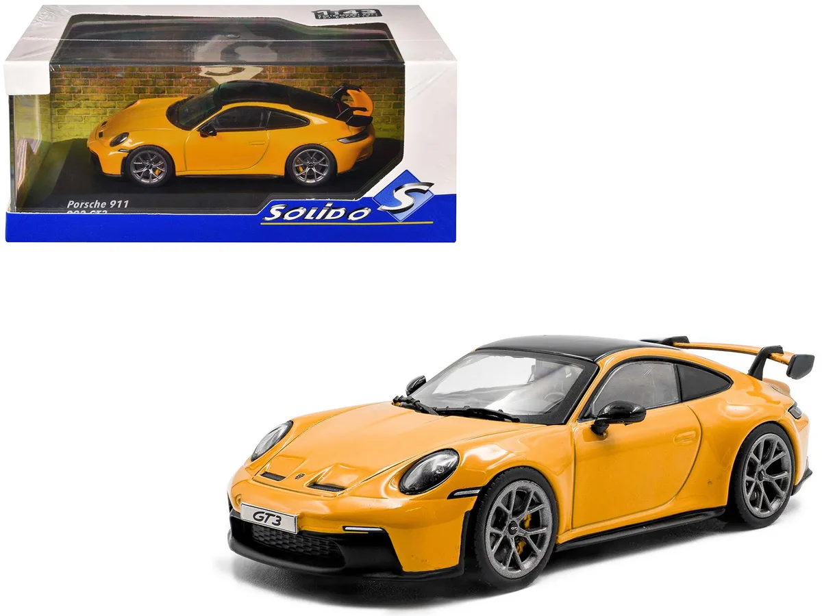 Solido Solido 2023 Porsche 911 (992) GT3 Signal Yellow Black Top 1/43 Diecast — product photo