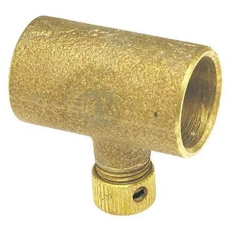 Bronze drain coupling with two cup ends, 1/2 inch copper tube size