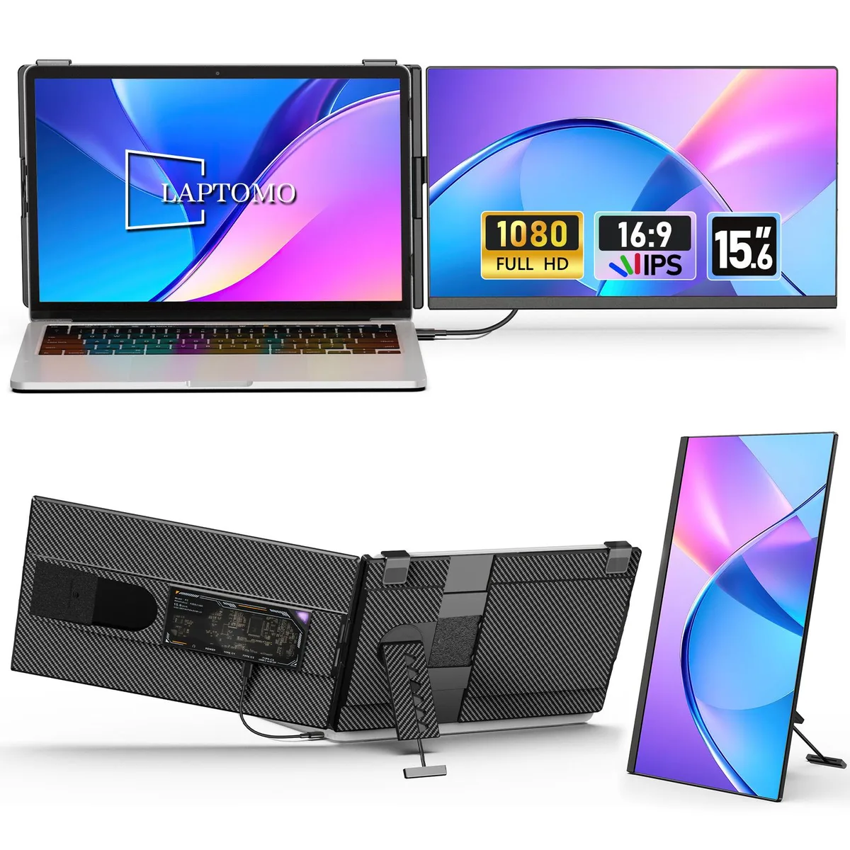 Laptomo Laptomo 15.6" Detachable Portable Monitor FHD IPS 60Hz — product photo