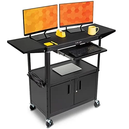 Stand Steady Stand Steady SS-AVJ42-LKBCDL AV Cart 66in x 18in x 42in Black — product photo