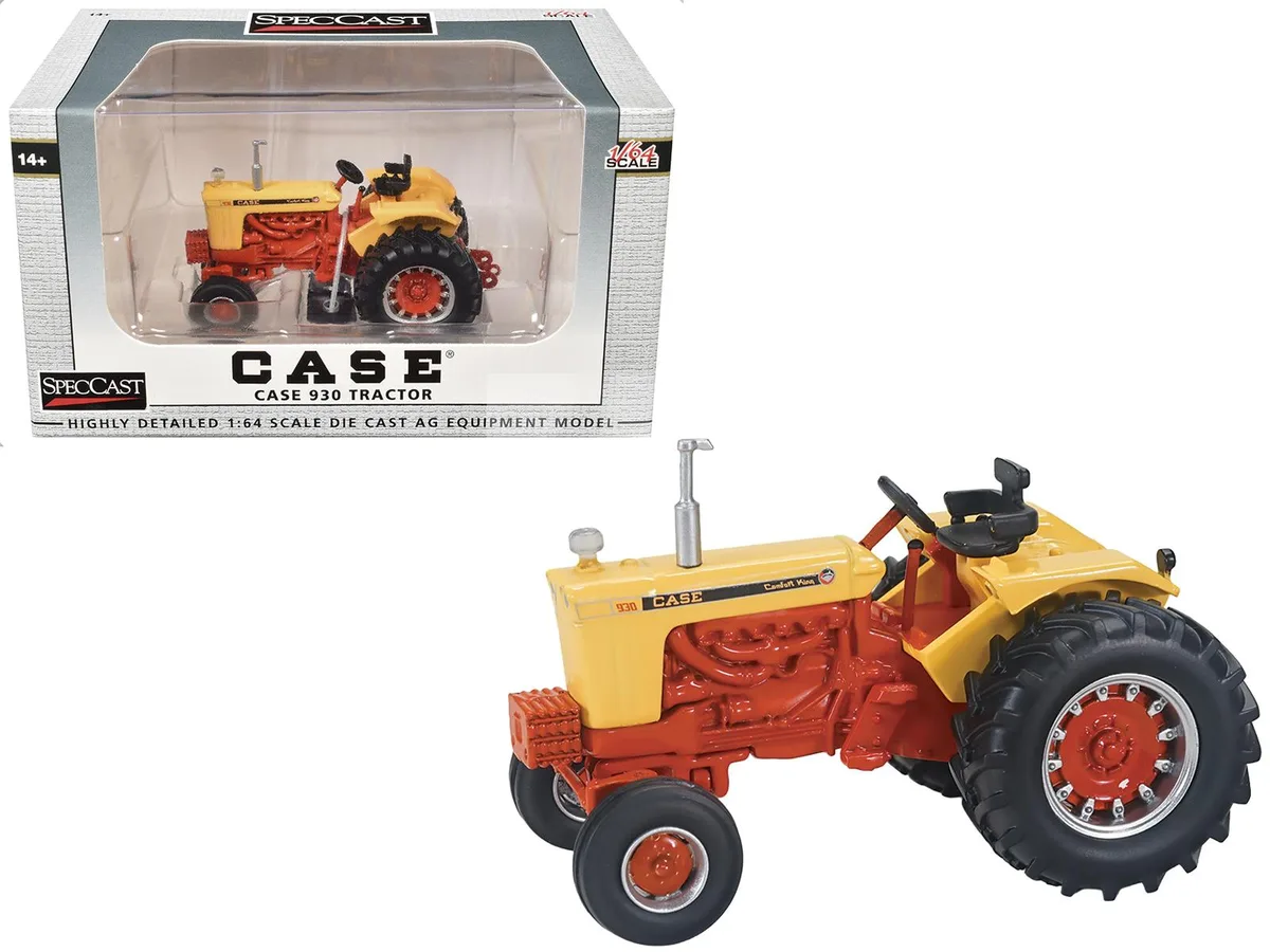 SpecCast Collectibles SpecCast Collectibles Case 930 Open Station Tractor Yellow Orange 1/64 Diecast — product photo