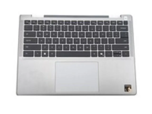 DELL DELL V9YGN Keyboard Touchpad Fingerprint Reader Palmrest Aluminum 79 Keys US QWERTY — product photo