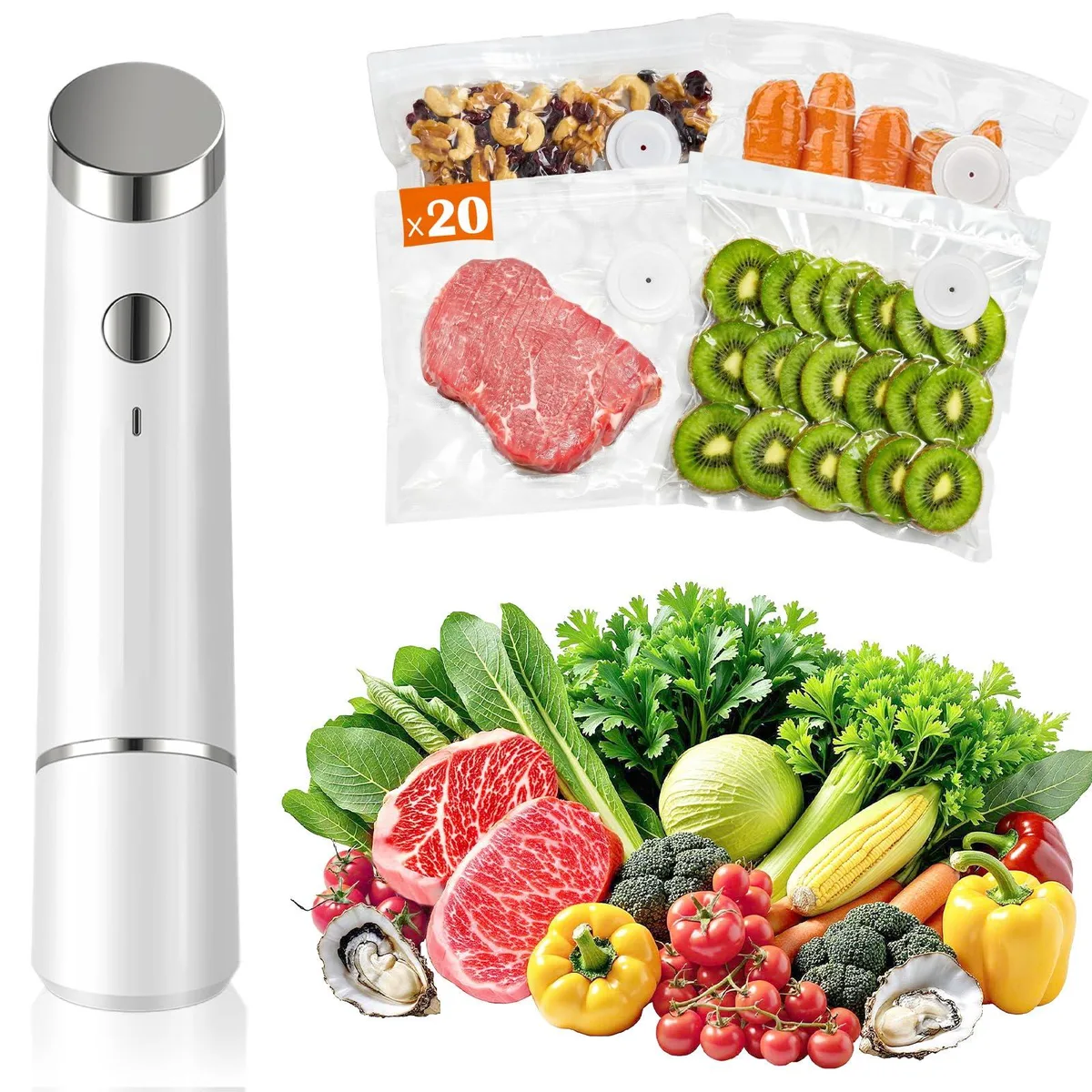  FoodSaver Portable Vacuum Sealer 60kPa 20 Bags — product photo