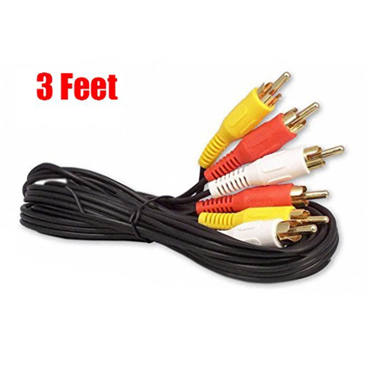 iMBAPrice iMBAPrice 3-RCA Audio/Video Cable 3ft Gold Plated — product photo
