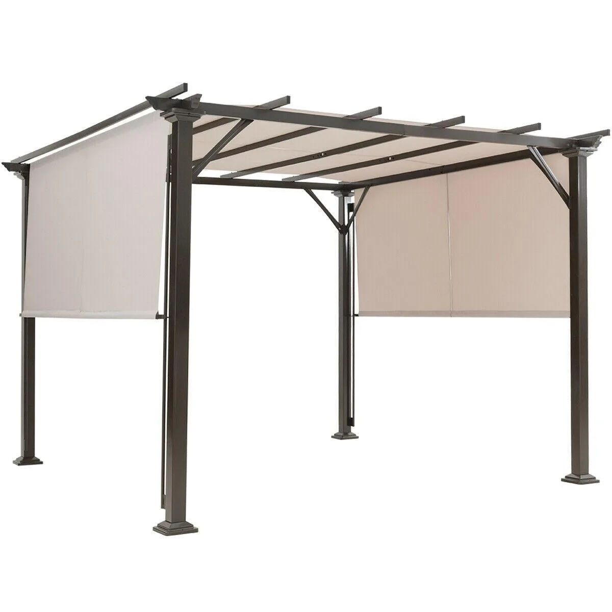 SlickBlue SlickBlue 10x16 ft Steel Pergola Canopy Beige 135 lbs — product photo
