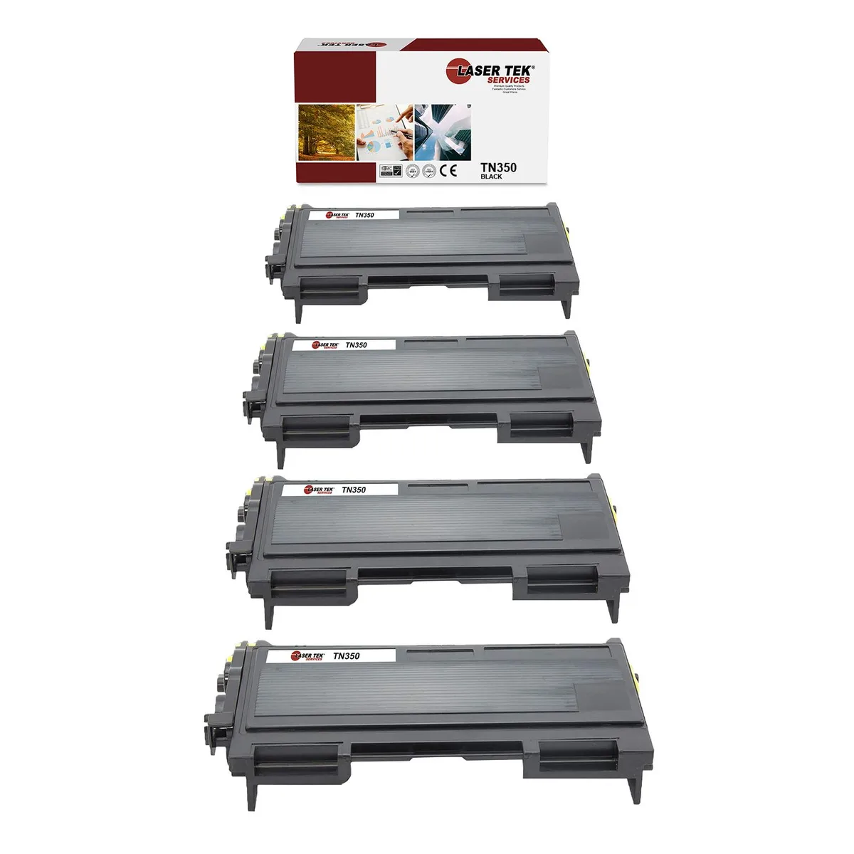Laser Tek Services Laser Tek Services TN-350 Black Toner Cartridge 4PK 2500pp — product photo