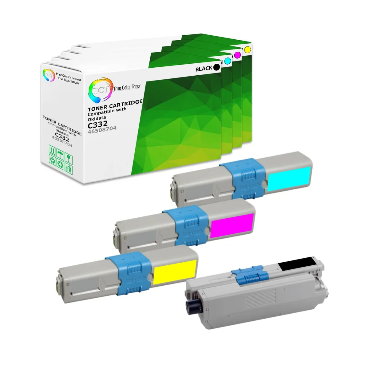 True Color Toner True Color Toner C332 4-Pack Toner Cartridges 3500/3000ppg — product photo