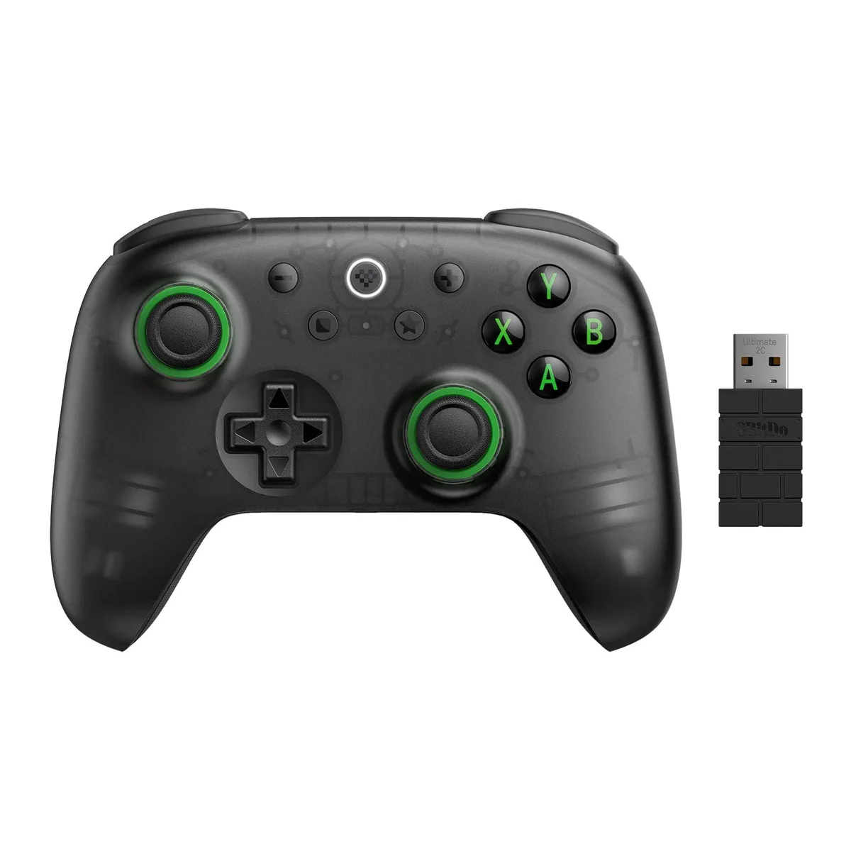 8bitdo 8bitdo Ultimate 2C Wireless Controller Transparent Black 1000 Hz Hall Effect L4 R4 Bumpers game controller — product photo