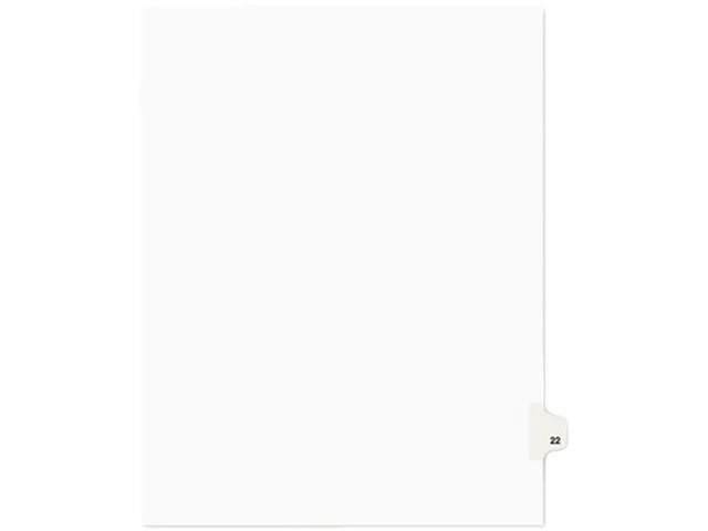 Avery Avery 1022 Legal Side Tab Divider 22 Letter White 25 Pack — product photo