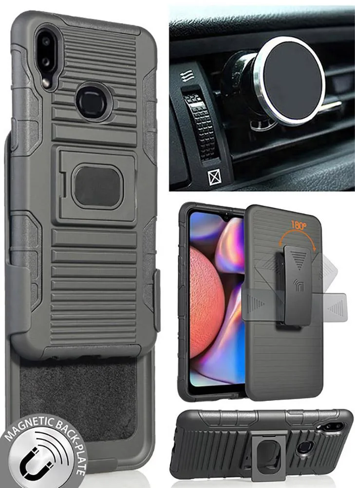 Nakedcellphone Nakedcellphone Rugged Case with Belt Clip and Magnetic Car Mount for Samsung Galaxy A10s 2019 — product photo