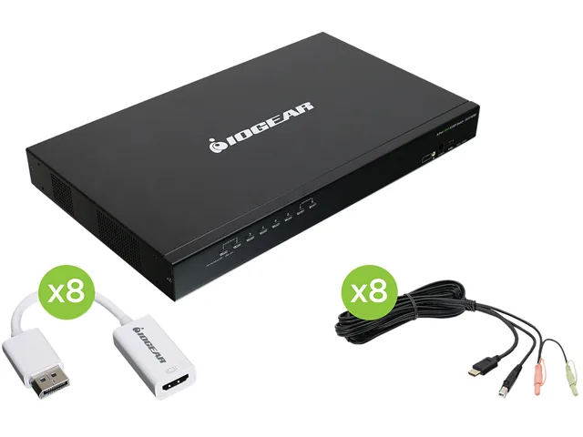 IOGEAR IOGEAR GCS1808HDPKITU 8-port HDMI DisplayPort KVM switch — product photo
