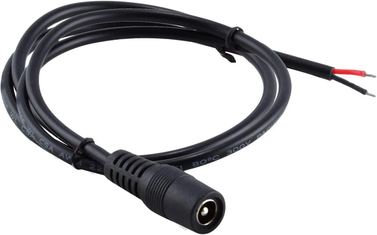 JacobsParts Inc. JacobsParts Inc. 5.5x2.1mm Female DC Power Pigtail 18AWG 3ft surveillance accessory — product photo