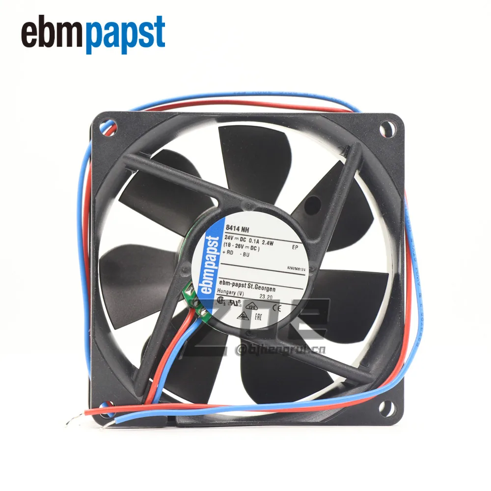 Ebm-Papst Ebm-Papst 8414NH case fan 80×80×25 mm 24 V 46.5 CFM 37 dB — product photo