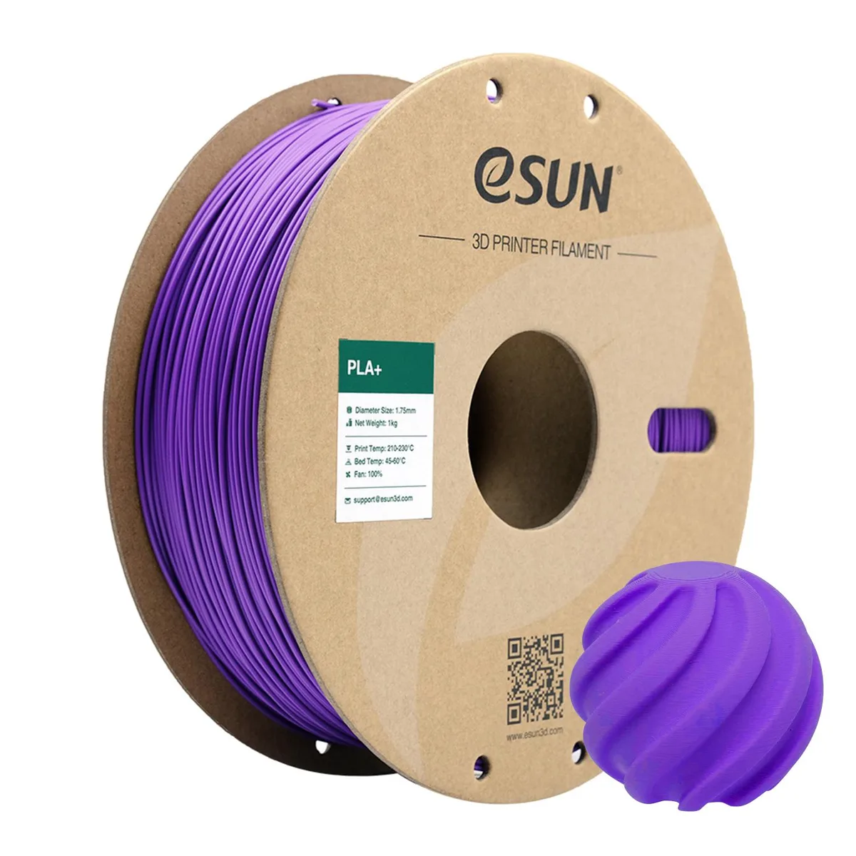 eSUN eSUN PLA+ Filament 1.75mm 1kg Purple — product photo