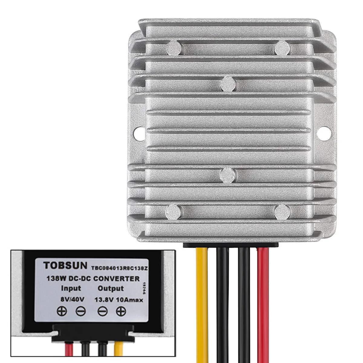 GCON GCON DC 8V-40V to 13.8V 10A Step Down Up Regulator Waterproof Module — product photo