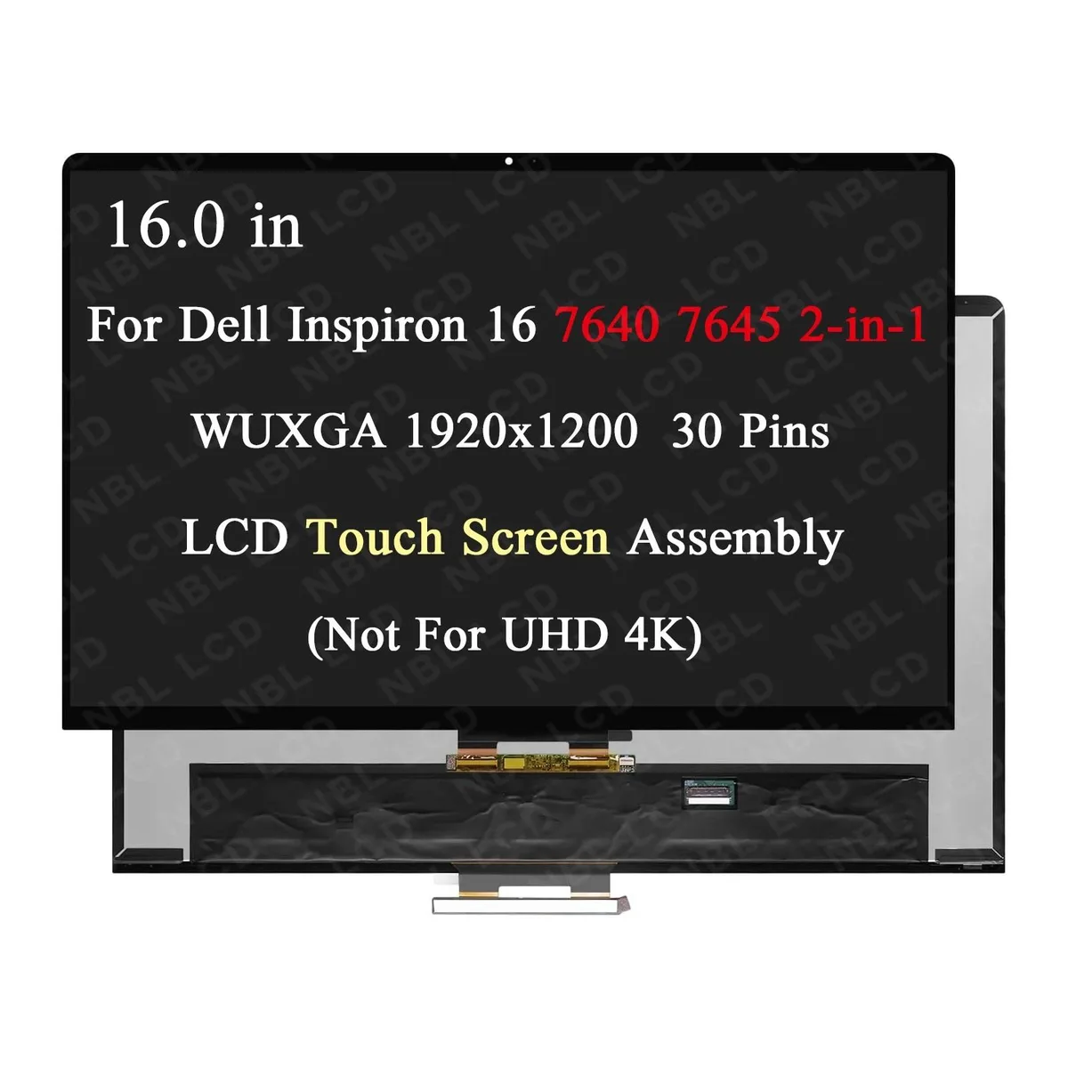 NUOLAISUN NUOLAISUN LCD Touch Screen for Dell Inspiron 16 7640 7645 2-in-1 P133F001 P133F002 — product photo