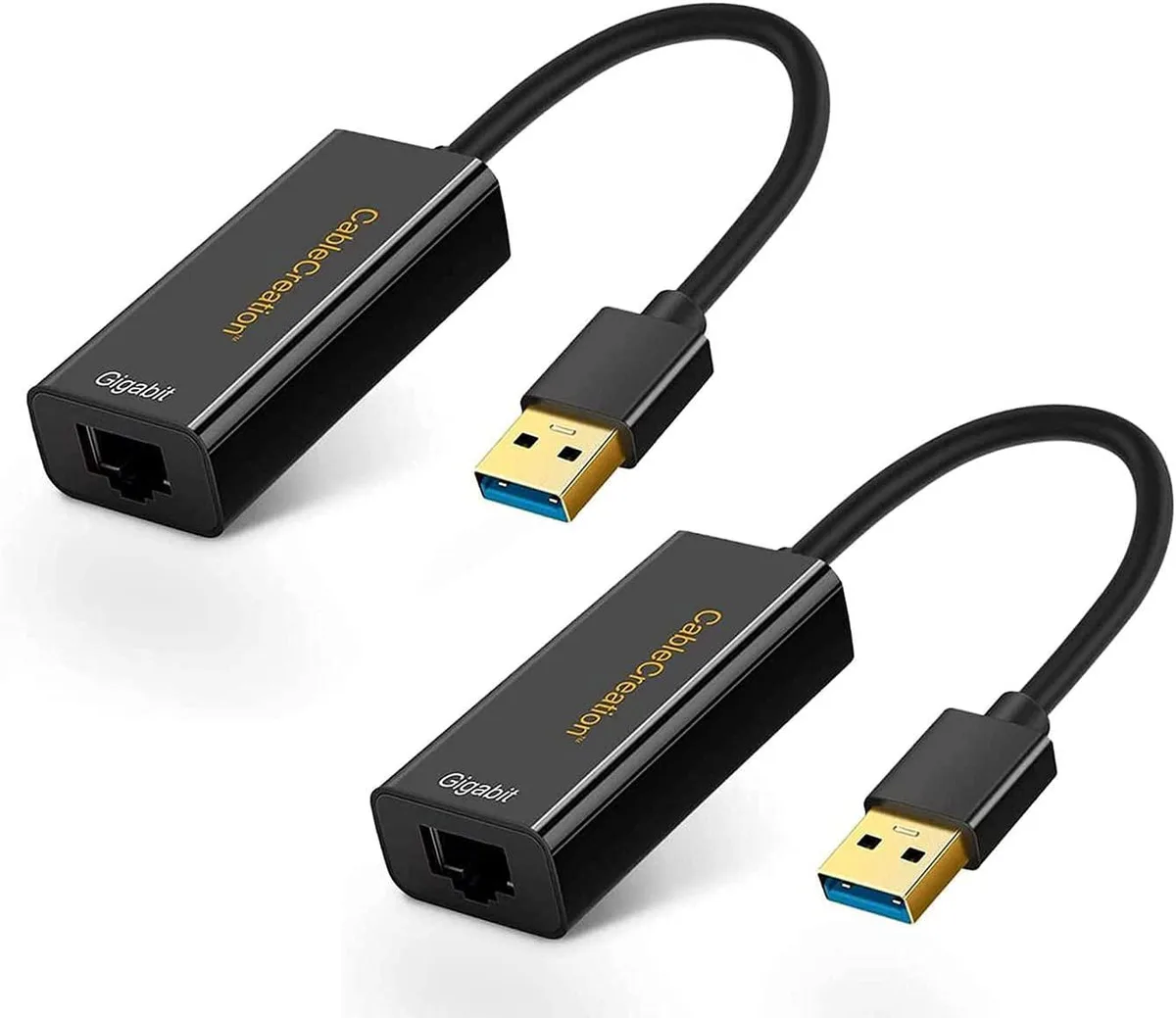 CableCreation CableCreation USB 3.0 Gigabit Ethernet Adapter 2-Pack Black — product photo
