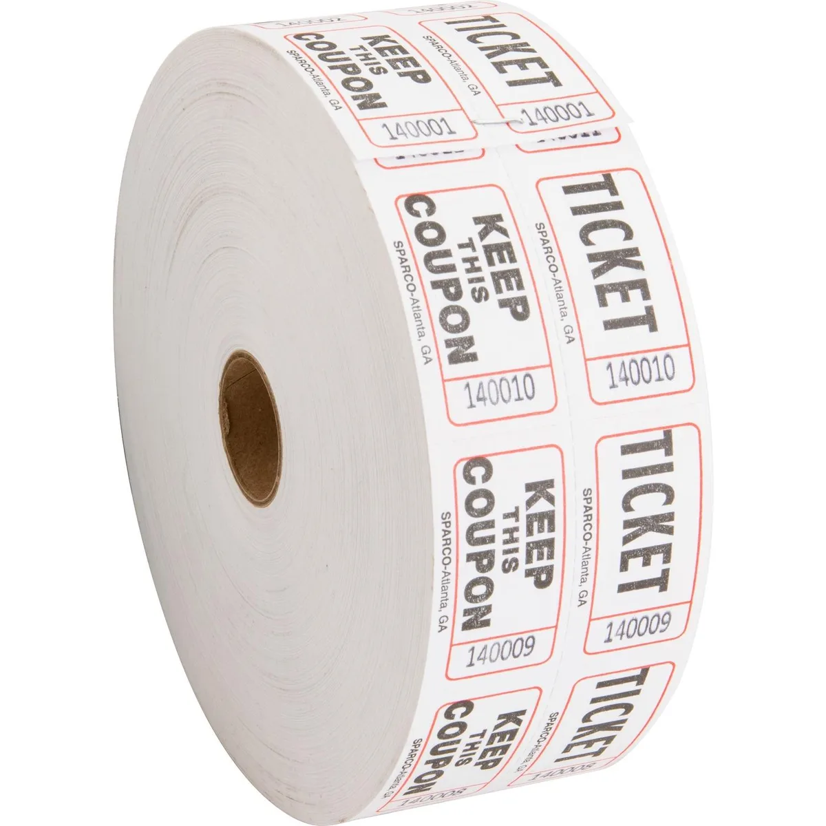 Sparco Products Sparco Products 99210 Double Ticket Roll with Coupon 2000/RL White — product photo