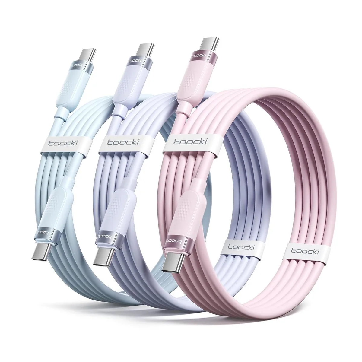 Kootion Kootion USB C to USB C Cable 3 Pack 6ft 60W Silicone — product photo