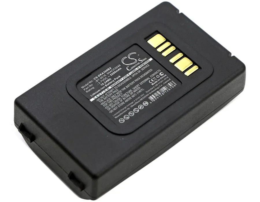 Rectangular replacement battery with green circuit board and label, compatible with Skorpio X3 and X4