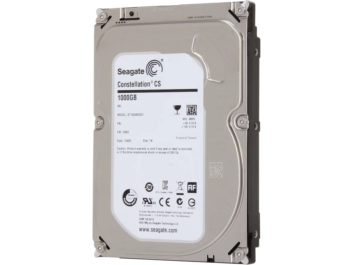 Seagate Seagate Constellation CS ST1000NC001 1TB 7200 RPM 64MB SATA 6.0Gb/s 3.5" internal hard drive — product photo