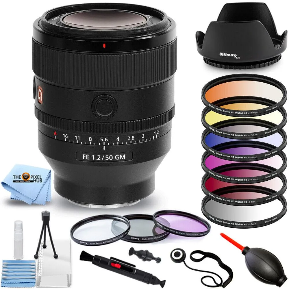 Sony Sony FE 50mm f/1.2 GM Lens SEL50F12GM with 15-piece accessory kit — product photo