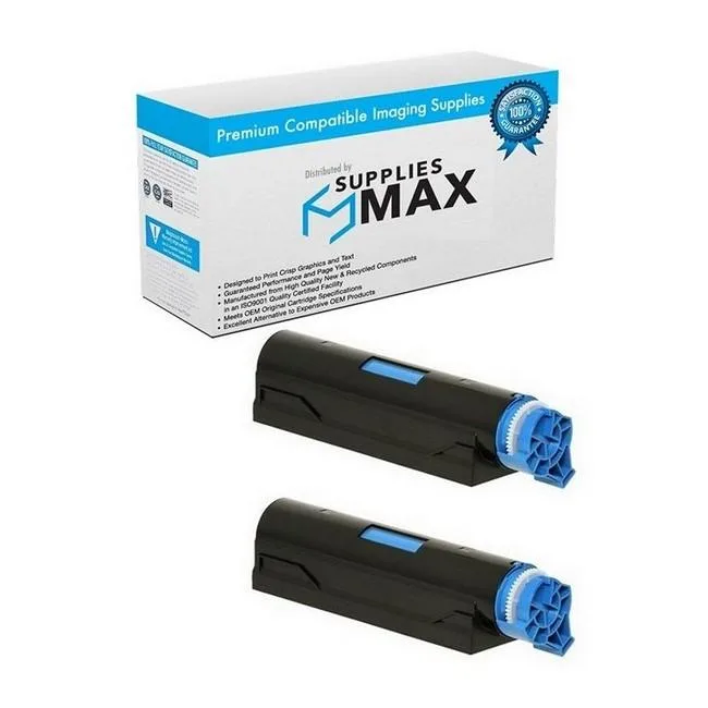 SuppliesMax SuppliesMax Compatible Toner Cartridge 2-Pack Black 4000 Pages for Okidata B411 B431 MB Series — product photo