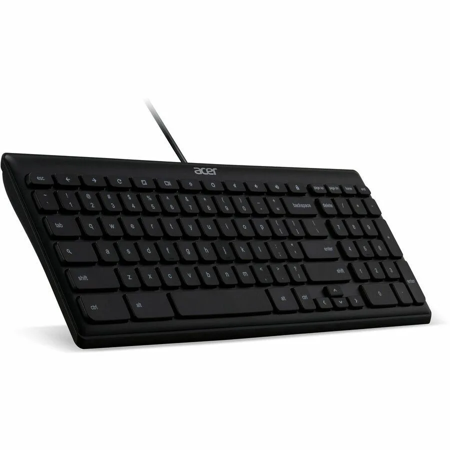 Acer AKB910 wired USB keyboard in black, compact full-size layout