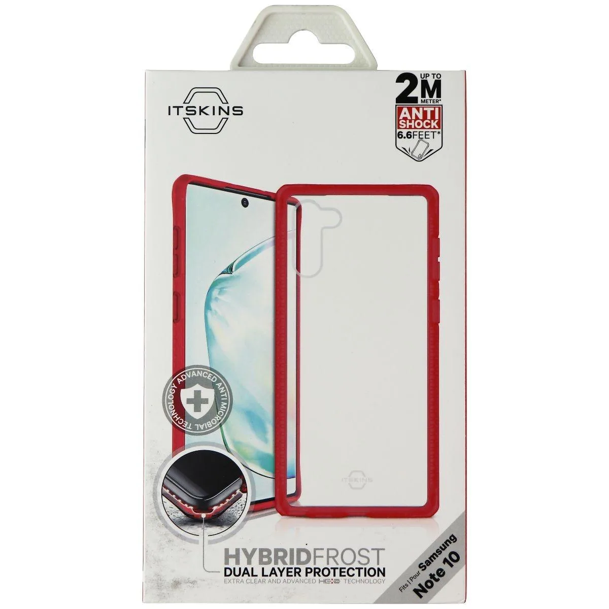 ITSKINS ITSKINS Hybrid Frost Case Samsung Galaxy Note 10 Red Clear — product photo