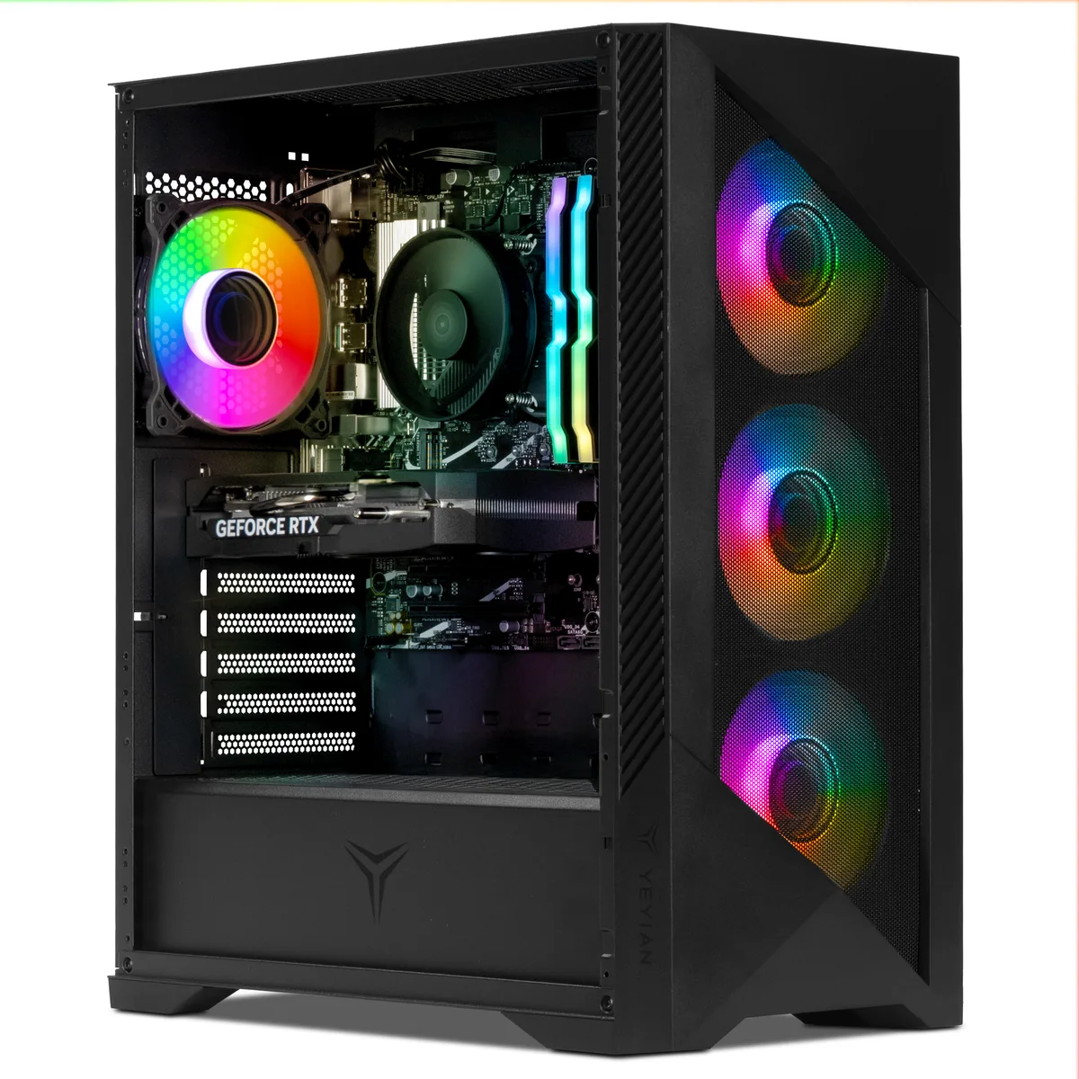 YEYIAN YEYIAN YPA-ED84F0C-56T1N gaming PC Ryzen 5 8400F 32GB DDR5 1TB SSD RTX 5060 Ti — product photo