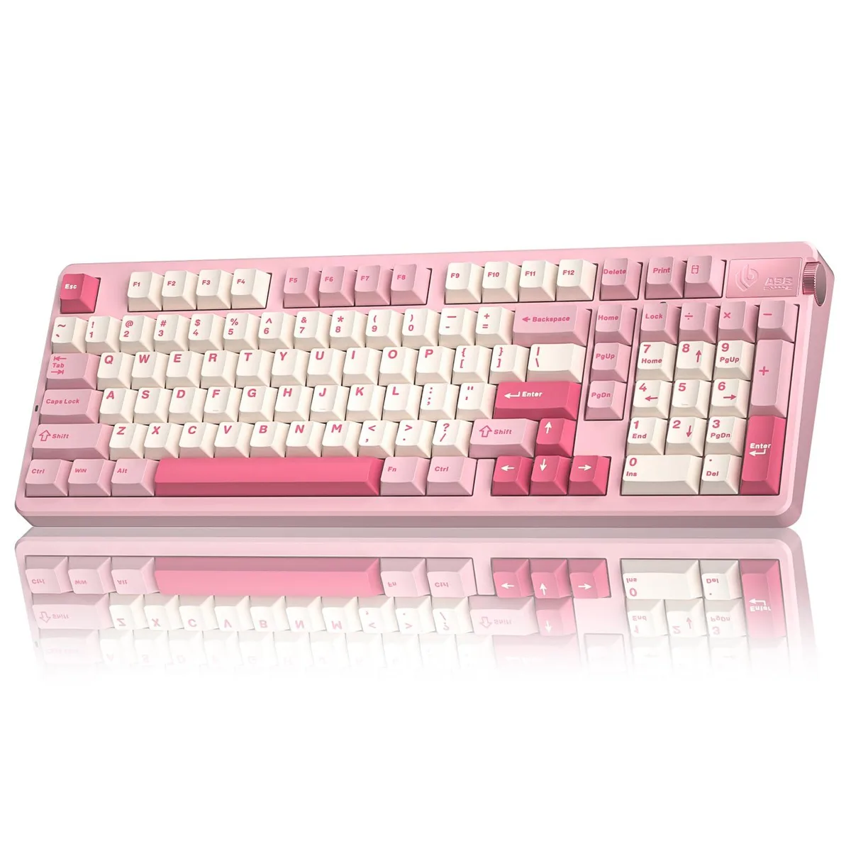  CORBOBO A98 Wireless Mechanical Gaming Keyboard Pink 96% — product photo
