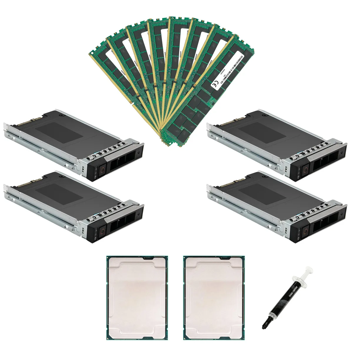 Intel Intel Xeon Gold 6130 16-Core 2.10 GHz Matched Pair with 256GB DDR4 7.68TB SSD — product photo