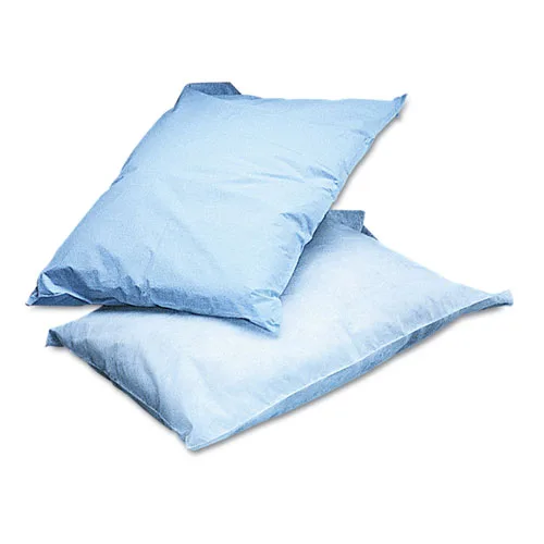 White disposable pillowcases in a bulk carton of 100