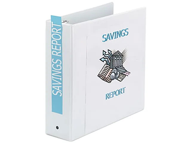 Avery Avery 5741 Economy Vinyl Round Ring View Binder 3" White — product photo