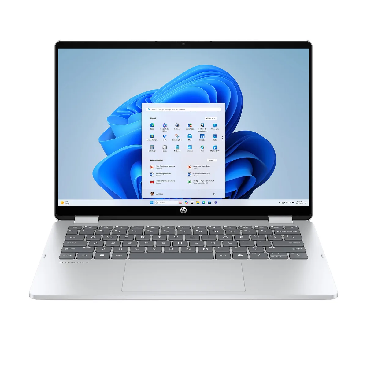 HP HP OmniBook 5 Flip B5UJ3UAR#ABA laptop Intel Core 5 120U 10-core 8GB 512GB 14.0" 2K touchscreen — product photo