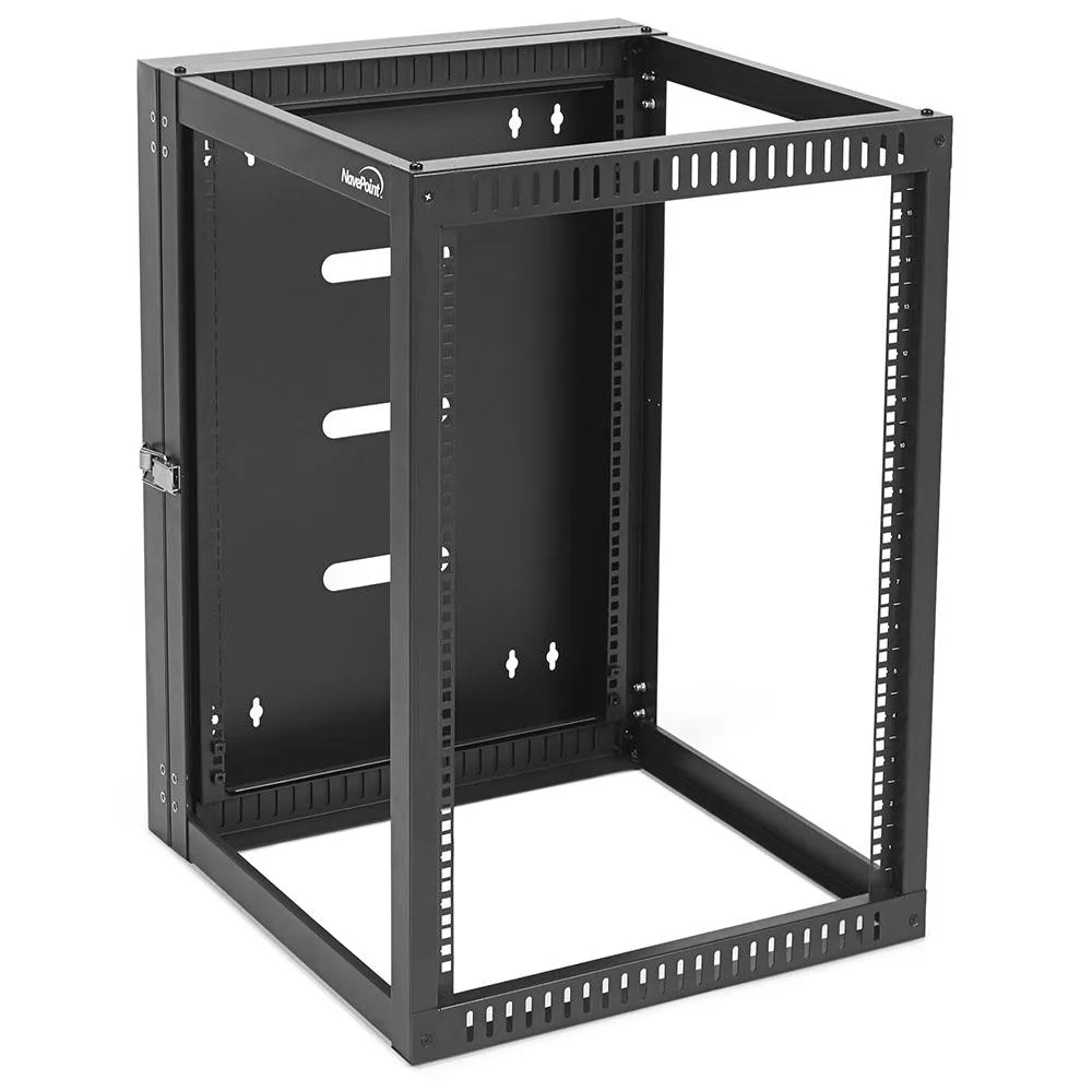 NavePoint NavePoint 15U Hinged Open Frame Wall-Mount Server Rack 23.7 Inch Depth — product photo