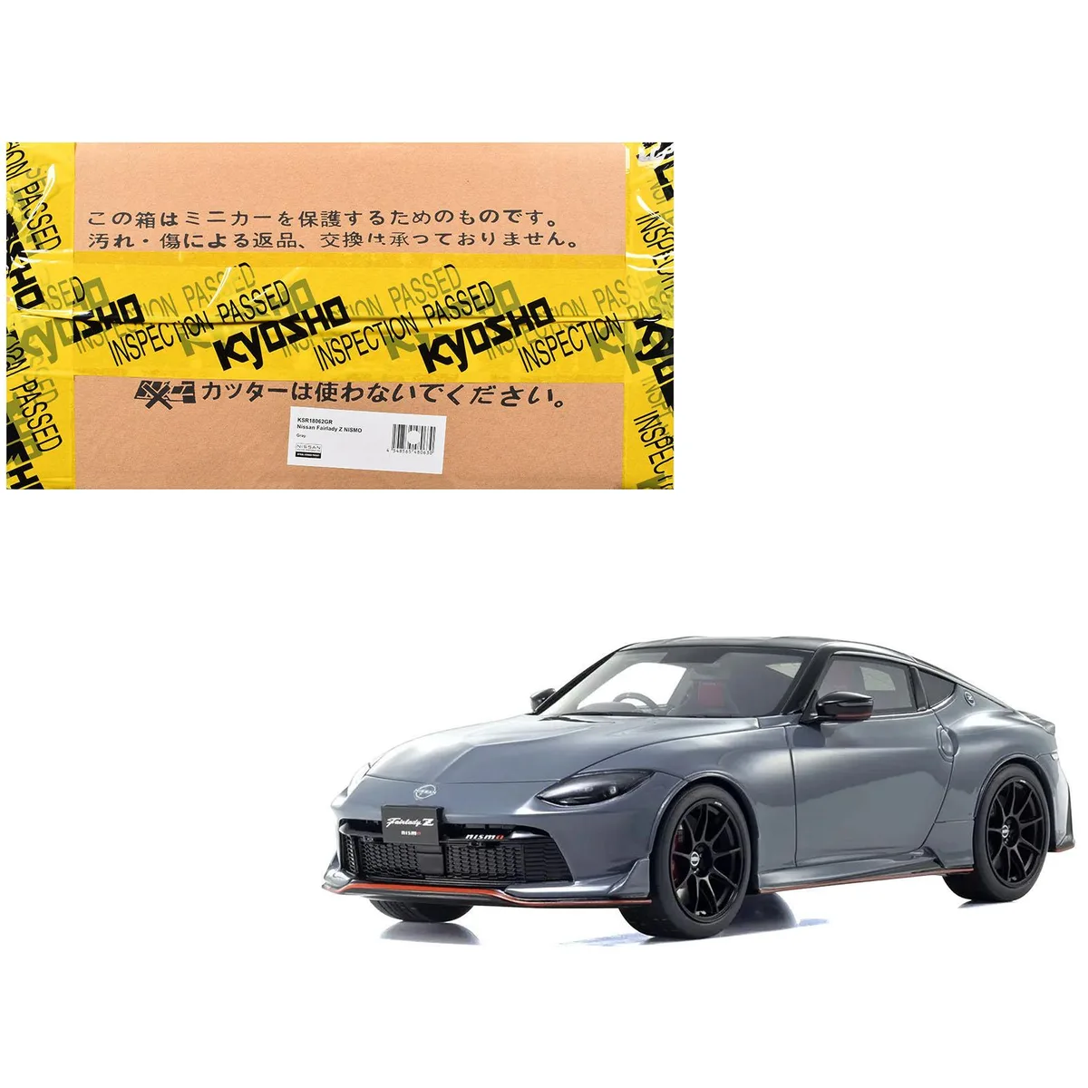 KYOSHO KYOSHO Nissan Fairlady Z NISMO RHD Gray Black Top 1/18 hobby collectible — product photo