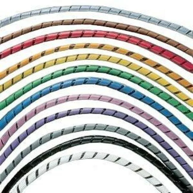 Black polyethylene spiral cable wrap on 100ft roll with installation tool