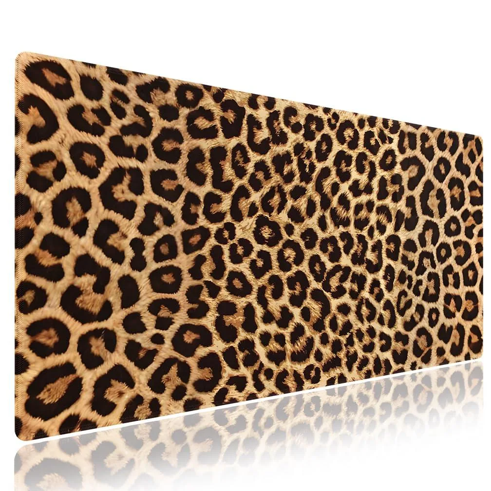  Wknoon Wknpad0008 Mouse Pad 31.5 x 11.8 in Leopard Print — product photo