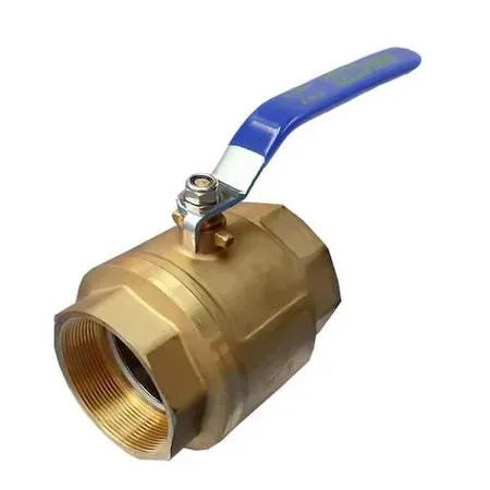 Brass two-way ball valve with lever handle