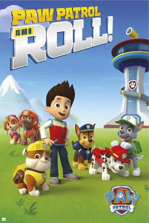 Paw Patrol poster 24 by 36 inches rolled in tube