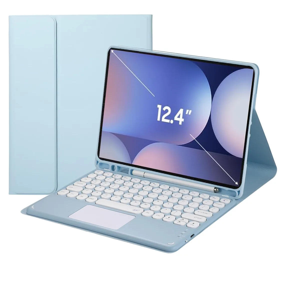 Timoom Timoom SM-X820/SM-X826B/SM-X828U Bluetooth Keyboard Case with Pencil Holder, Blue — product photo