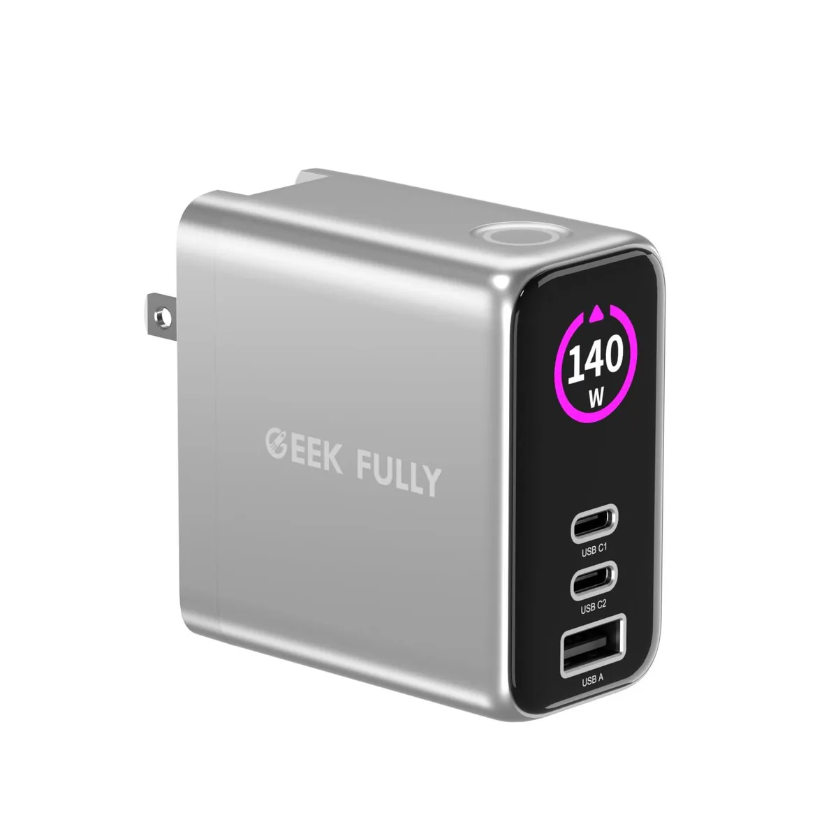  GEEK FULLY PD-136S 140W 3-Port USB-C Charger Silver — product photo