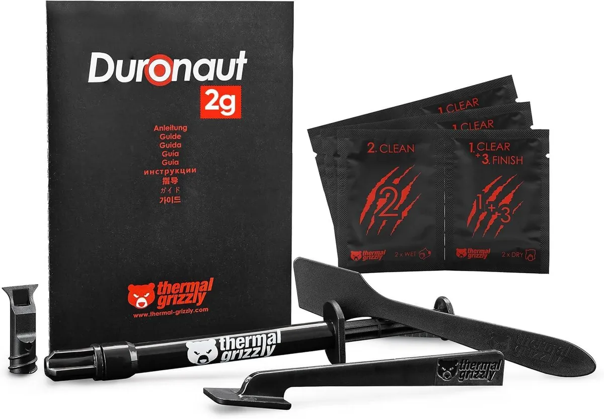 Thermal Grizzly Thermal Grizzly Duronaut 2 g thermal paste with 12 cleaning wipes — product photo
