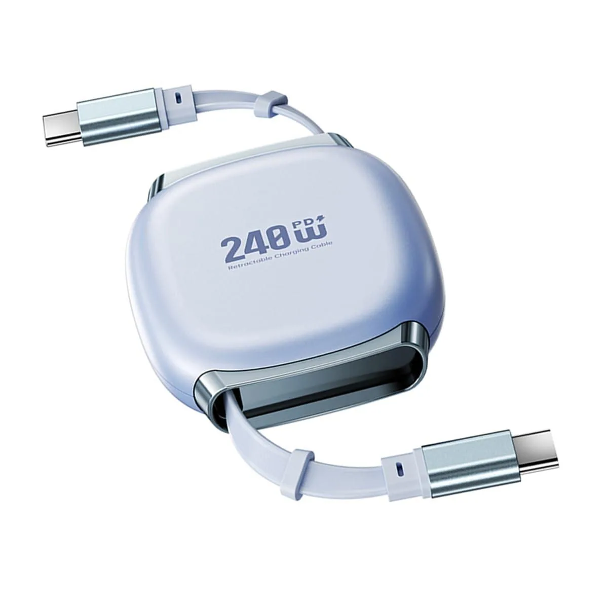 Fervit Fervit Retractable USB-C Cable 140W 480Mbps 100cm Blue — product photo